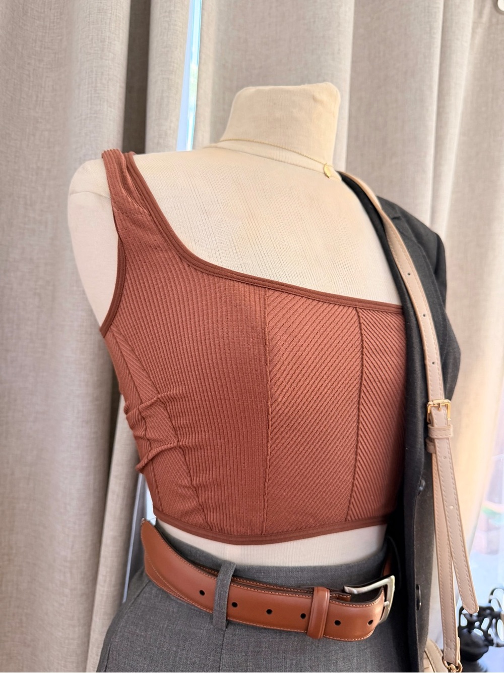 Anthropologie Brown Top - Sleek Office-to-Weekend